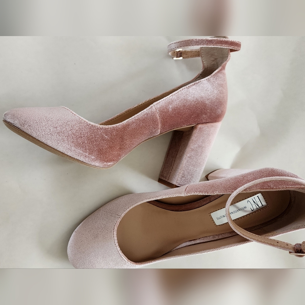 Elegant Pink Velvet Women's Heels